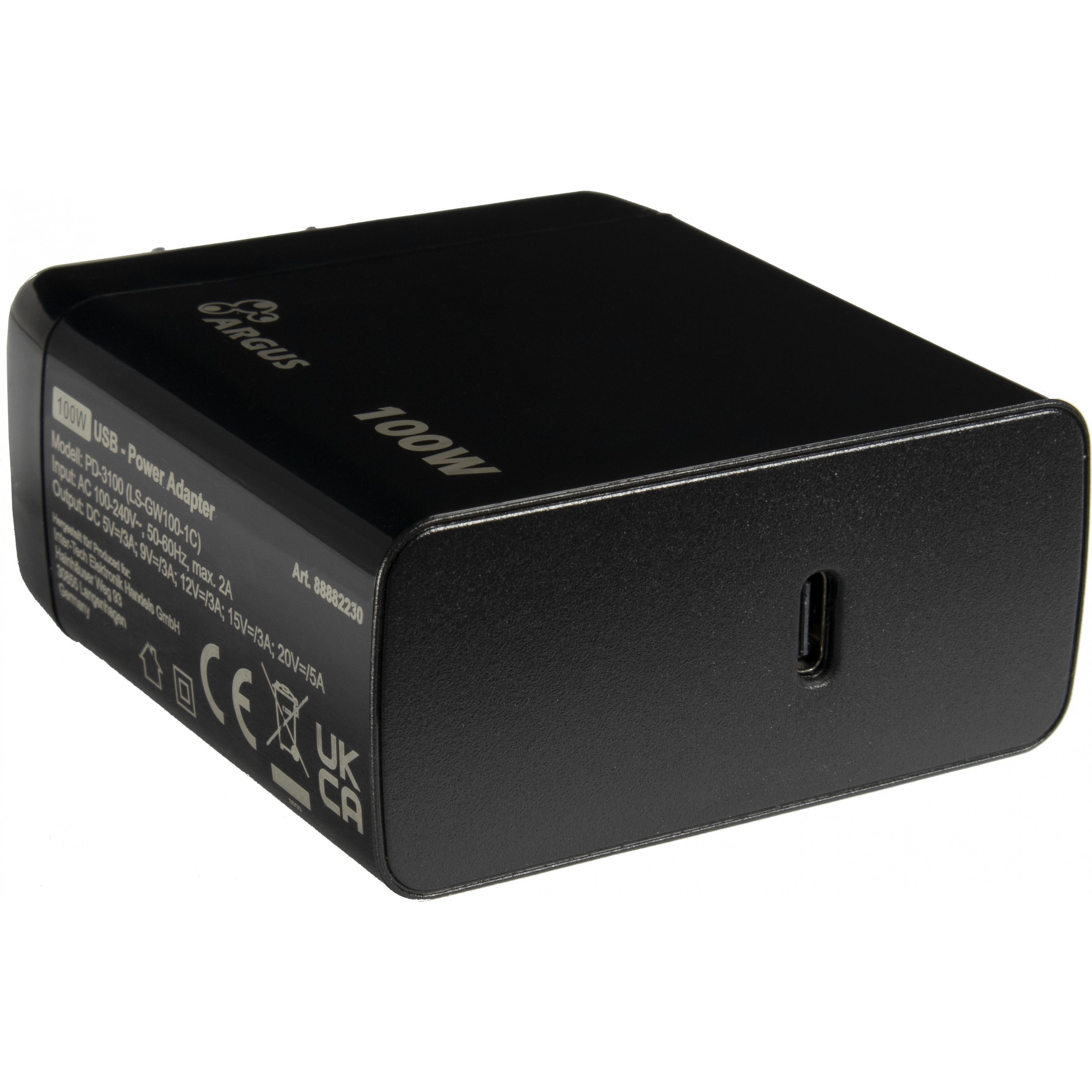 Inter-Tech PD-Charger USB C,PSU PD-3100, PD 100W, schwarz