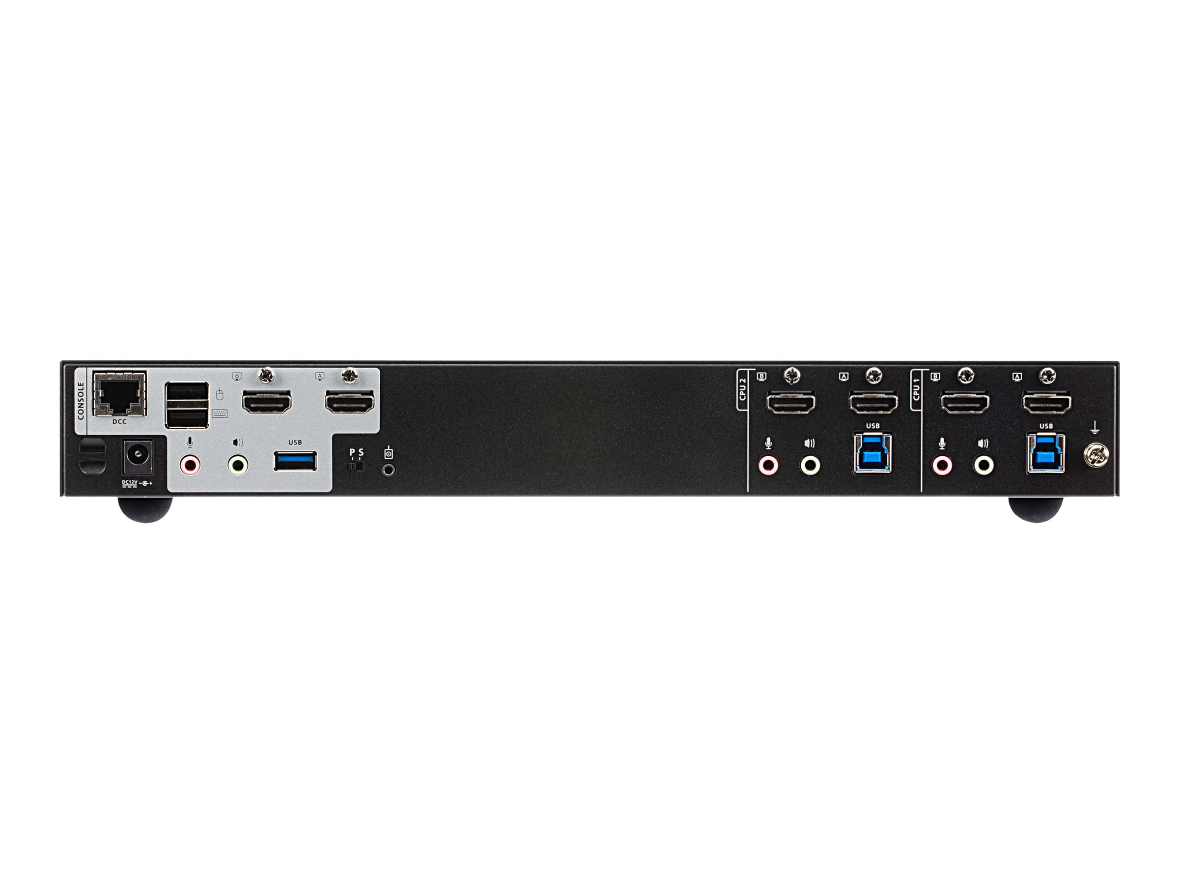 ATEN CS1842 2-Port True 4K HDMI Dual-View KVM Switch mit Audio &, USB 3.0Hub