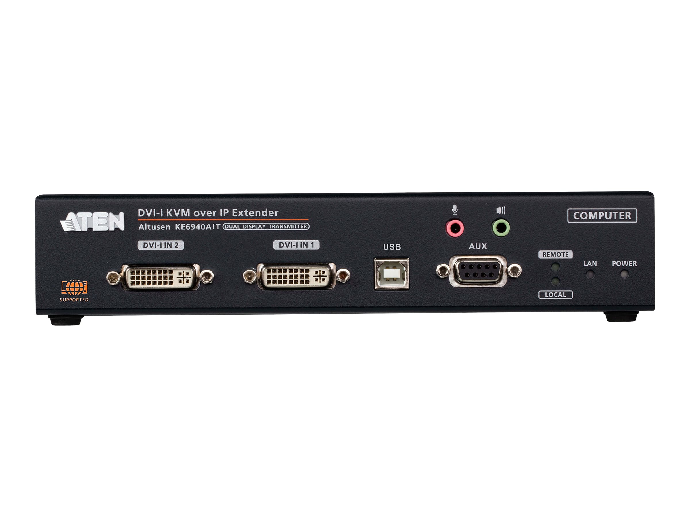 ATEN KE6940AIT FHD Dual DVI KVM over IP Transmitter mit Internetzugang
