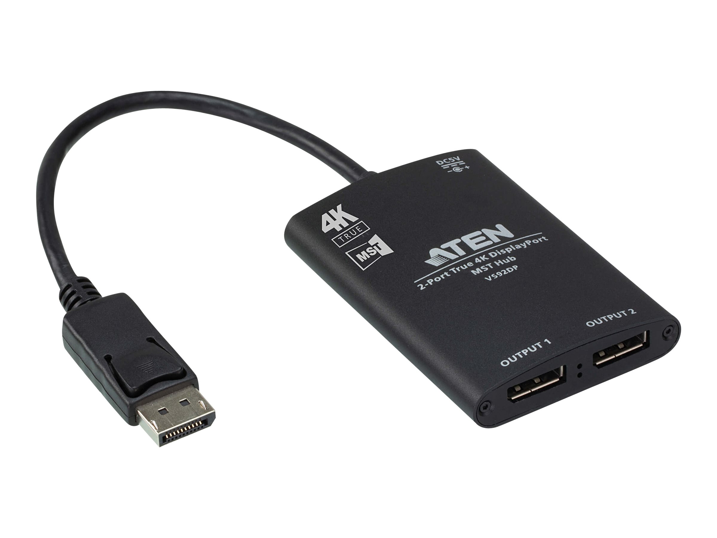 ATEN VS92DP 2-Port True 4K DisplayPort Splitter mit MST Hub