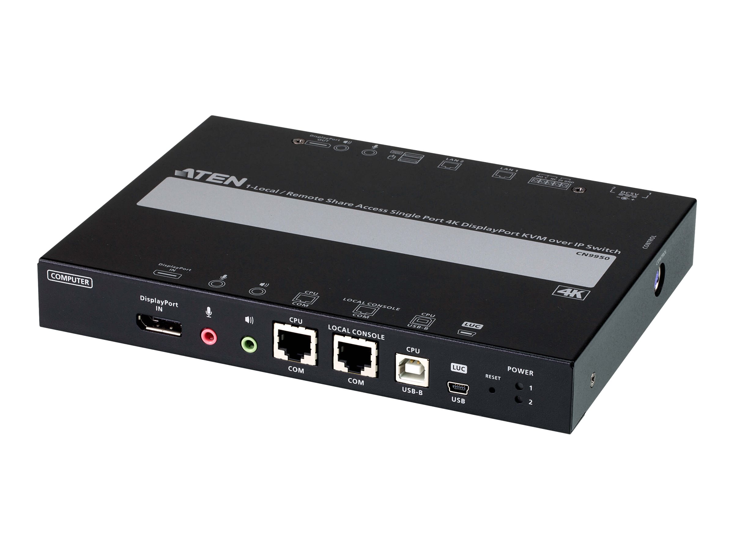 ATEN CN9950 1-Local-Remote Share Access Einzelport 4K DisplayPort KVM over IP Switch