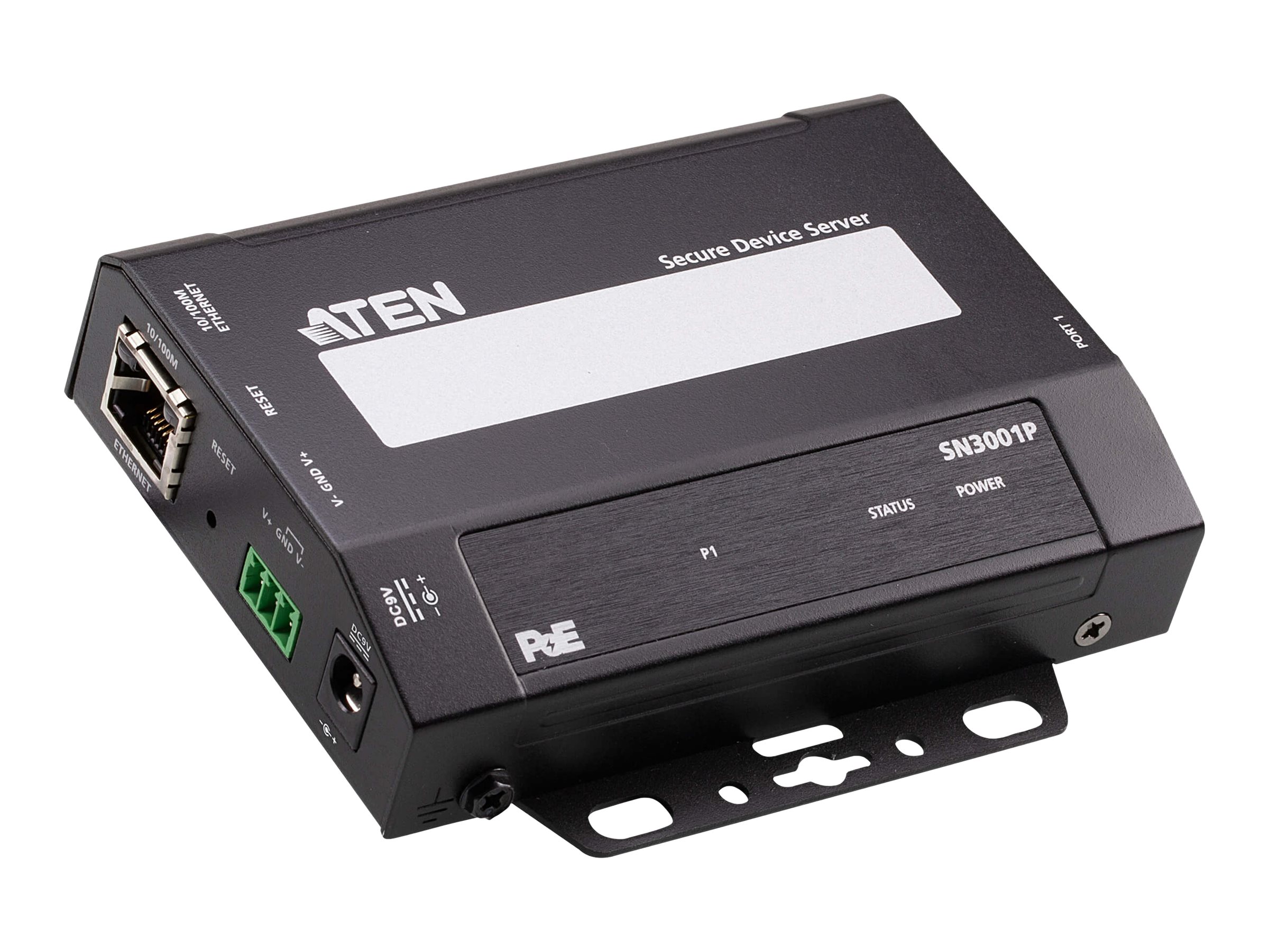 ATEN SN3001P 1-Port RS-232 Secure Device Server PoE