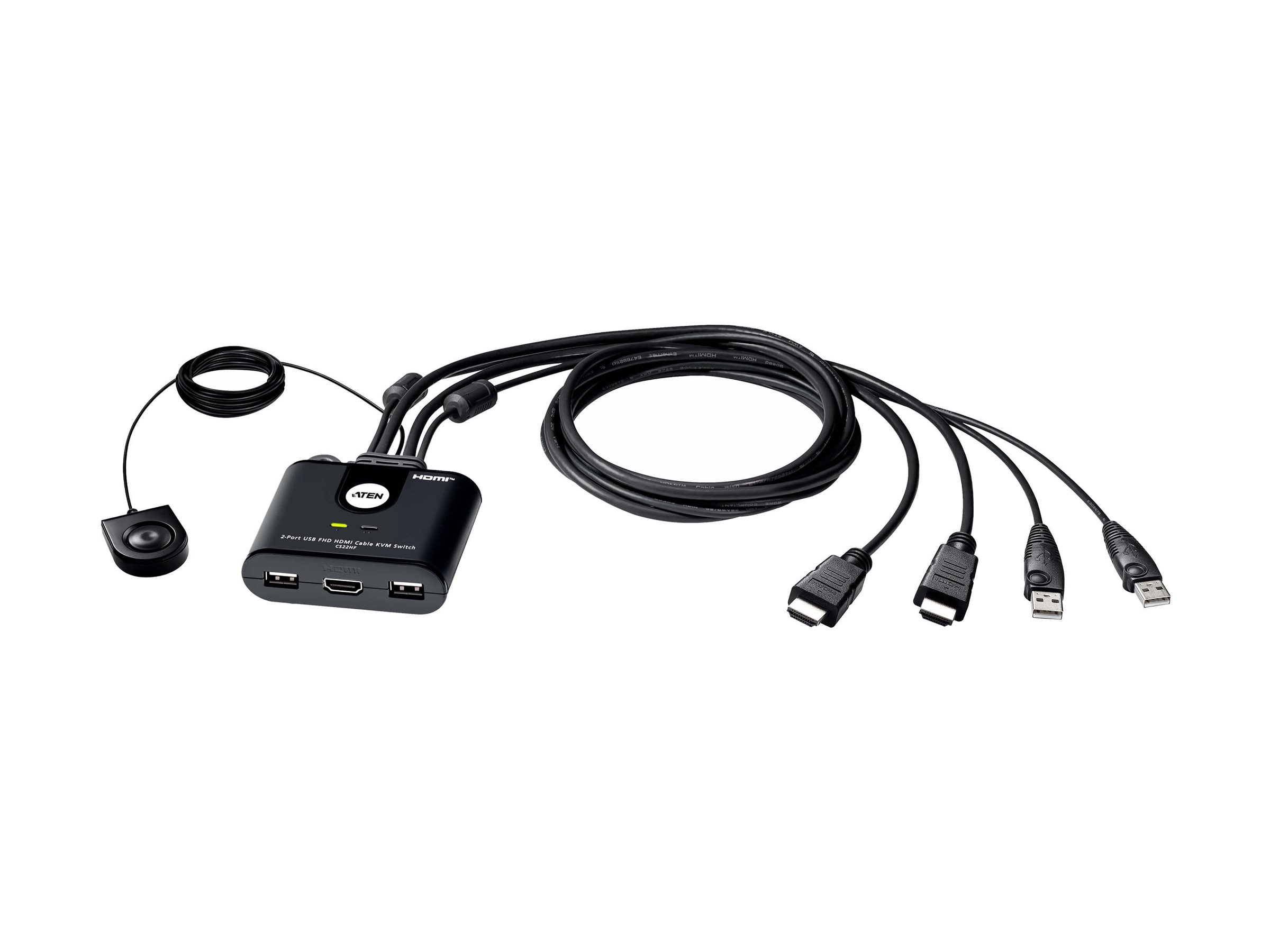 ATEN CS22HF USB FHD HDMI Kabel Switch 2-Port