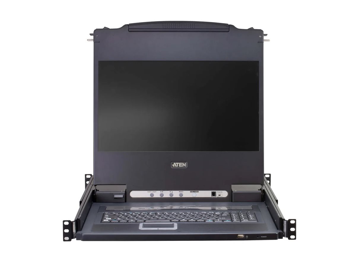 ATEN CL5716MW 43cm wide LCD KVM Switch, USB-PS/2,VGA, 16 Port, DE-Layout