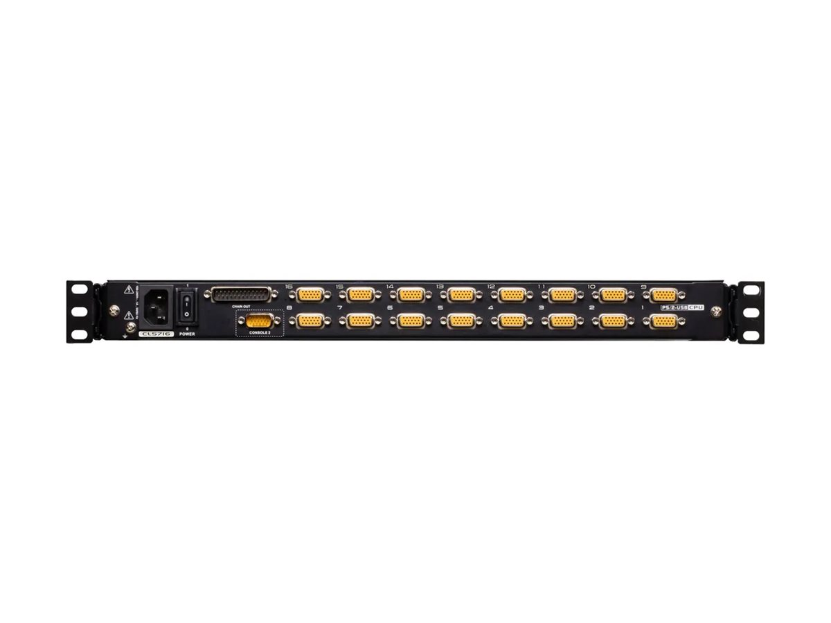 ATEN CL5716MW 43cm wide LCD KVM Switch, USB-PS/2,VGA, 16 Port, DE-Layout