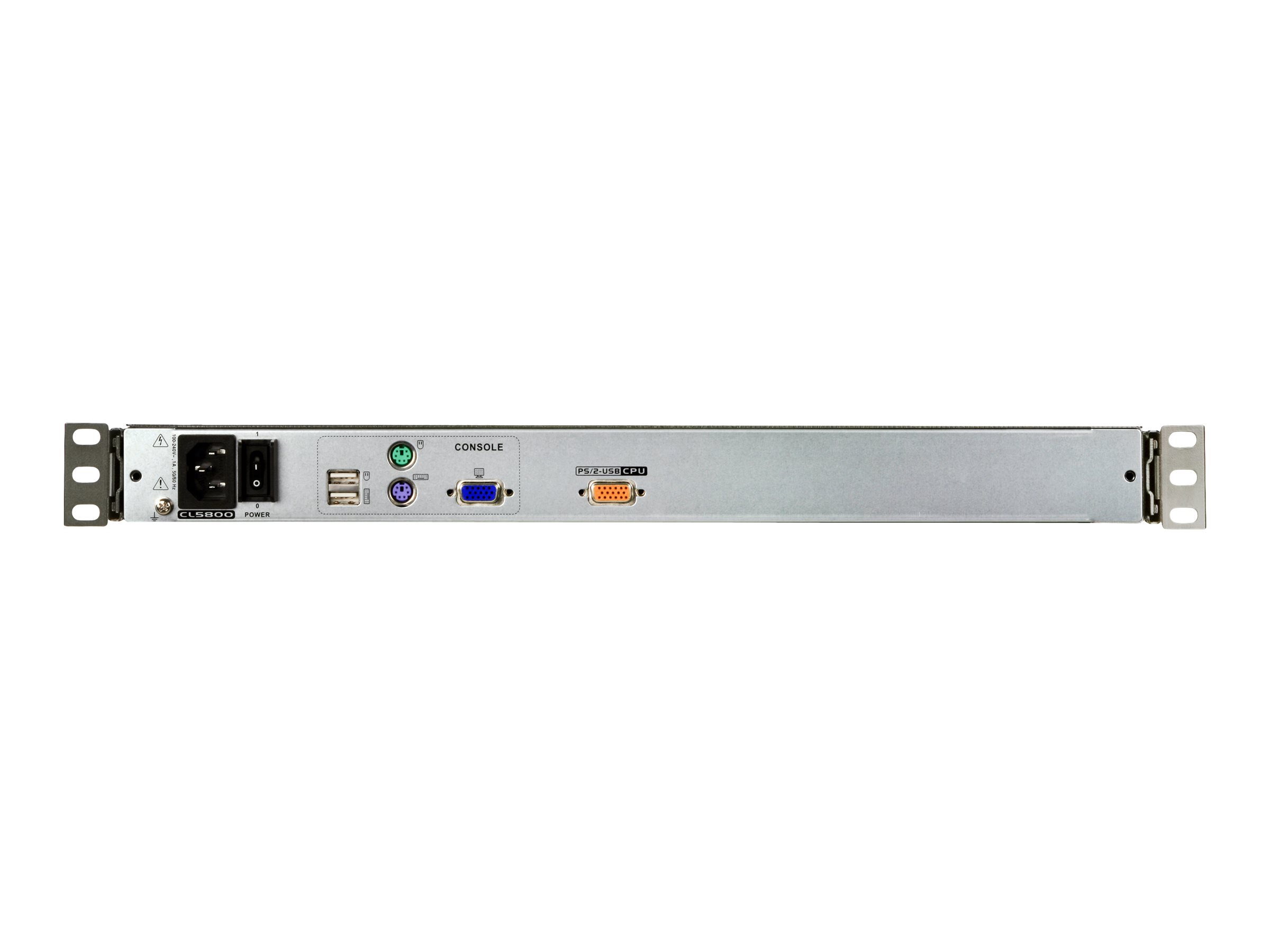 ATEN CL5800N KVM-Konsole, 48cm LCD, VGA, PS/2-USB, Peripheral Port, DE-Layout