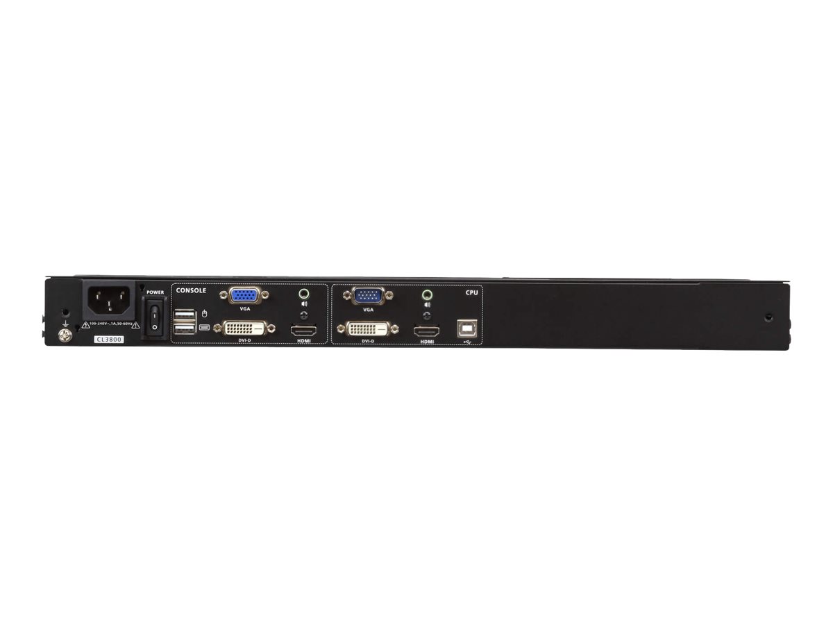 ATEN CL3800NW KVM-Konsole USB HDMI DVI VGA Dual Rail, DE-Layout