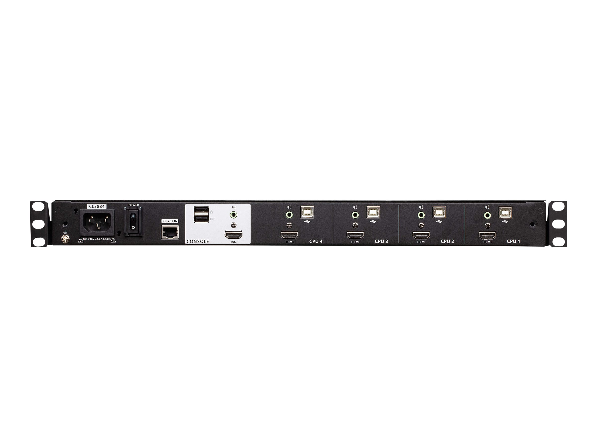 ATEN CL3884NW 4-Port Multi-View Dual Rail WideSceen LCD KVM, DE-Layout