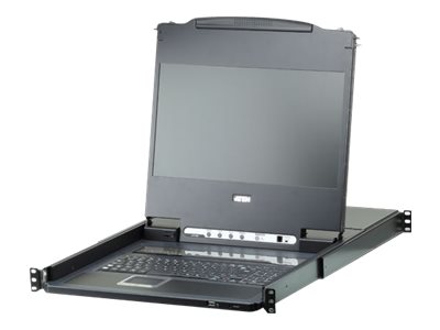 ATEN CL6708MW 43cm LCD KVM Switch, USB-DVI 8 Port, UK-Layout