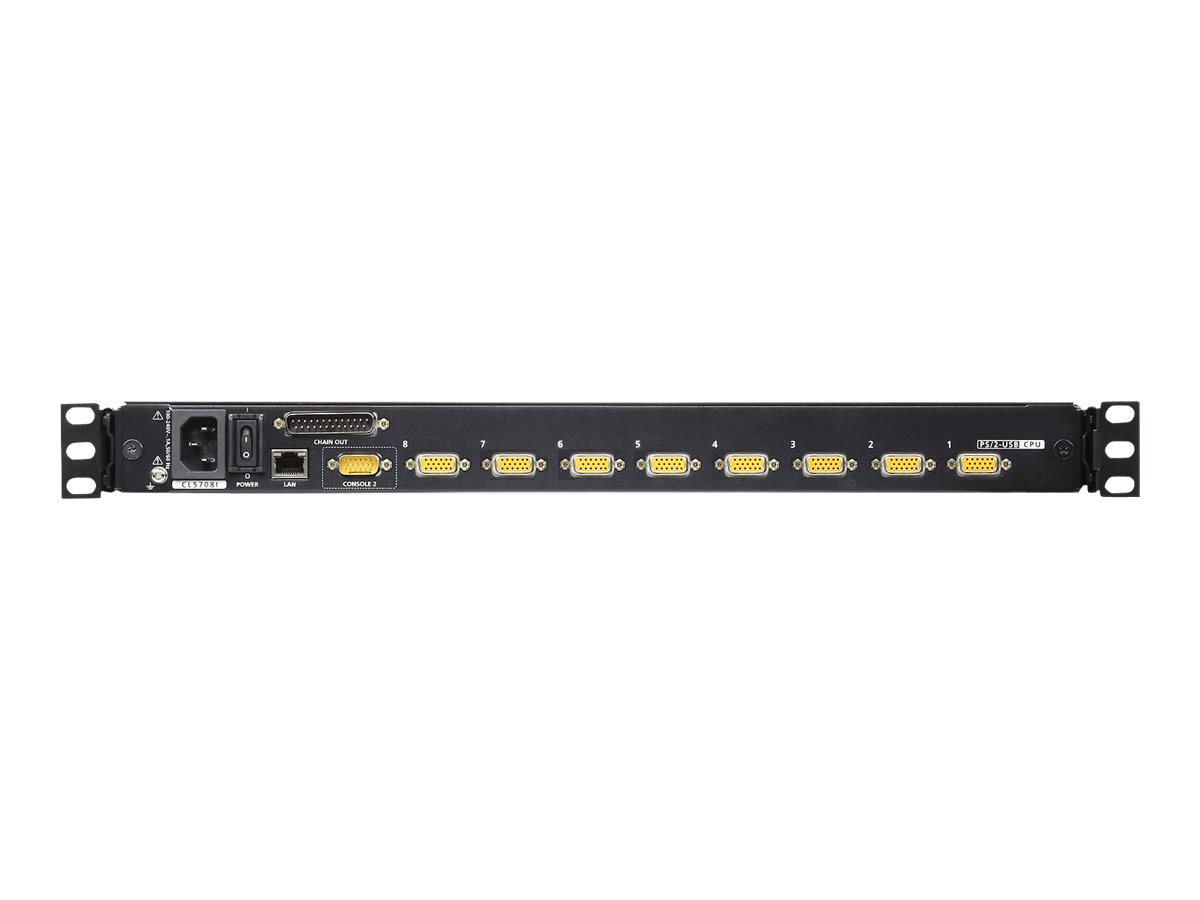 ATEN CL5708iN LCD KVM Switch Over IP, USB-PS/2,VGA, 8-Ports, CH-Layout