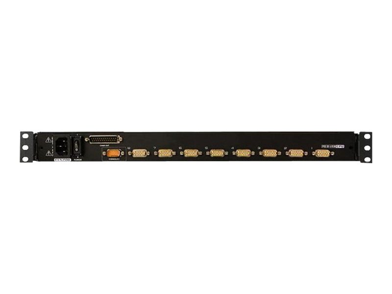 ATEN CL5708M 43cm LCD KVM Switch, USB-PS/2,VGA, 8 Port, CH-Layout