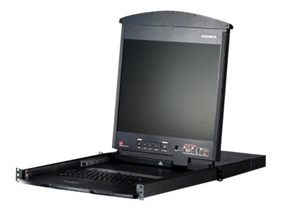 ATEN KL1516AM KVM-Switch, 43cm TFT, VGA, PS/2-USB über Kat 5, 16 Port, CH-Layout