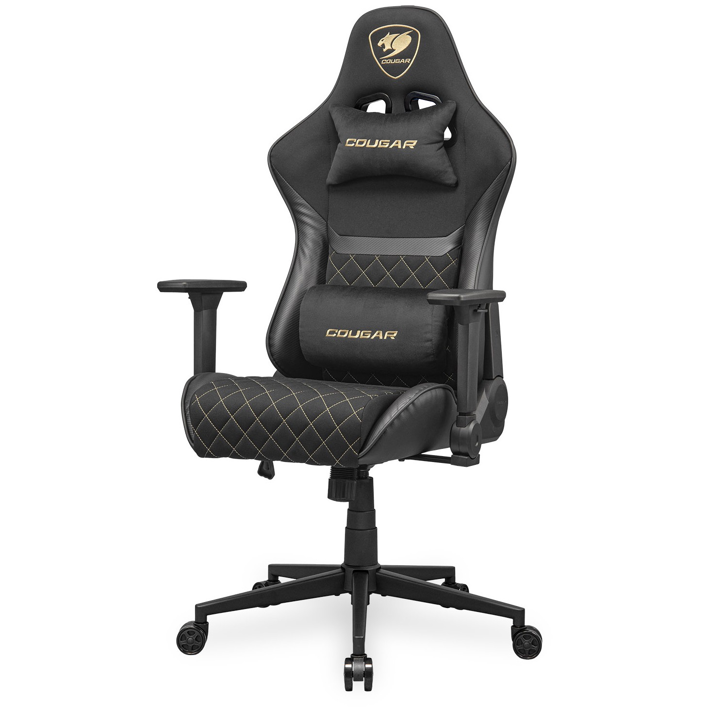 COUGAR Gaming-Stuhl Armor One V2 Gold F, PVC/Stoff, Schwarz