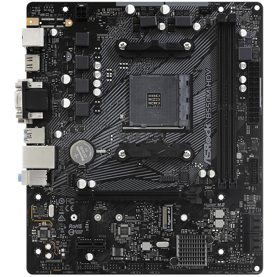 ASRock B550M-HDV                 AM4 mATX DVI/HDMI      DDR4 retail
