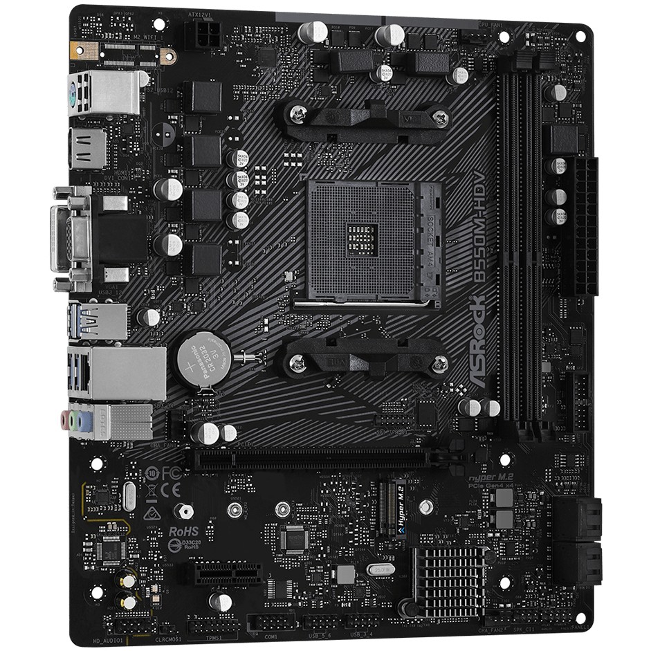 ASRock B550M-HDV                 AM4 mATX DVI/HDMI      DDR4 retail