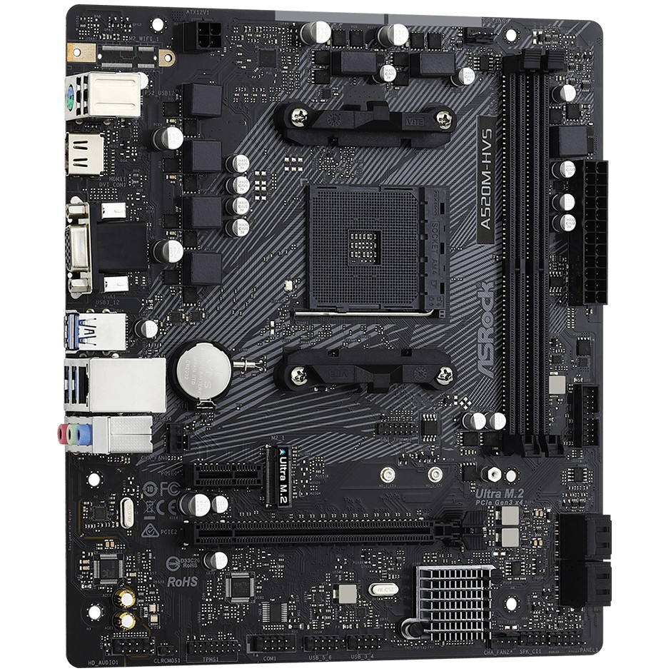 ASRock A520M-HVS                 AM4 mATX VGA/HDMI      DDR4