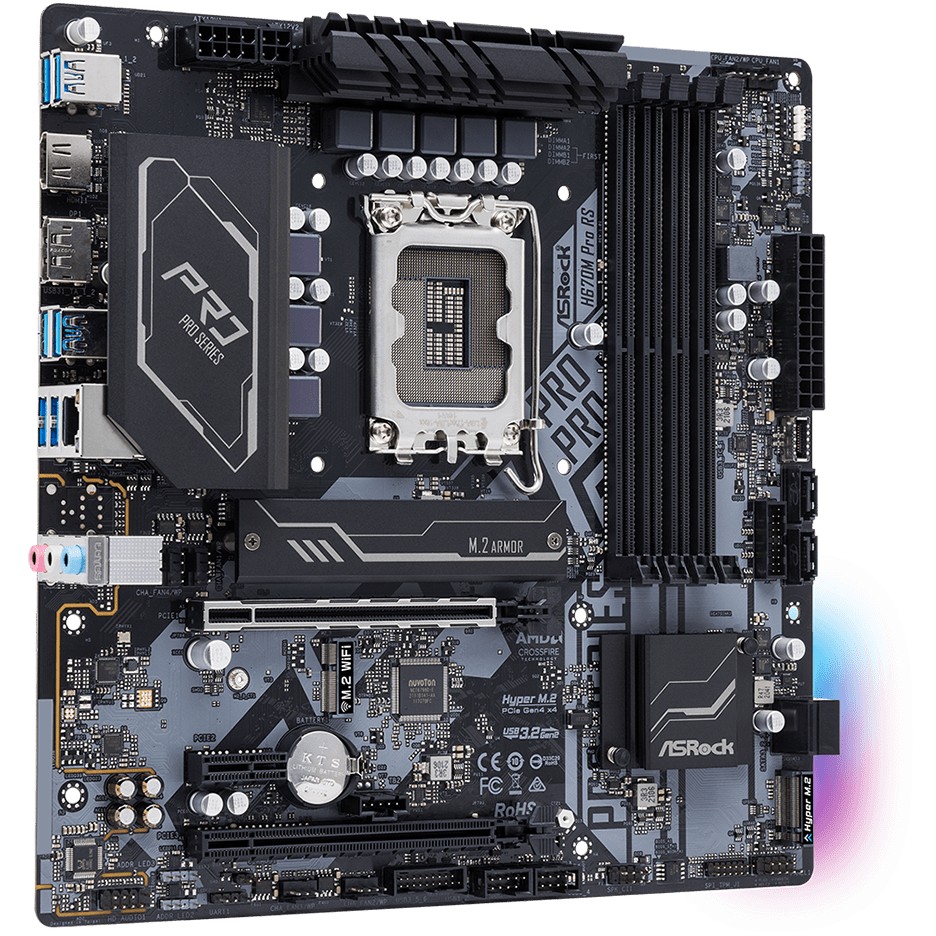 ASRock H670M Pro RS             1700 mATX               DDR4 retail
