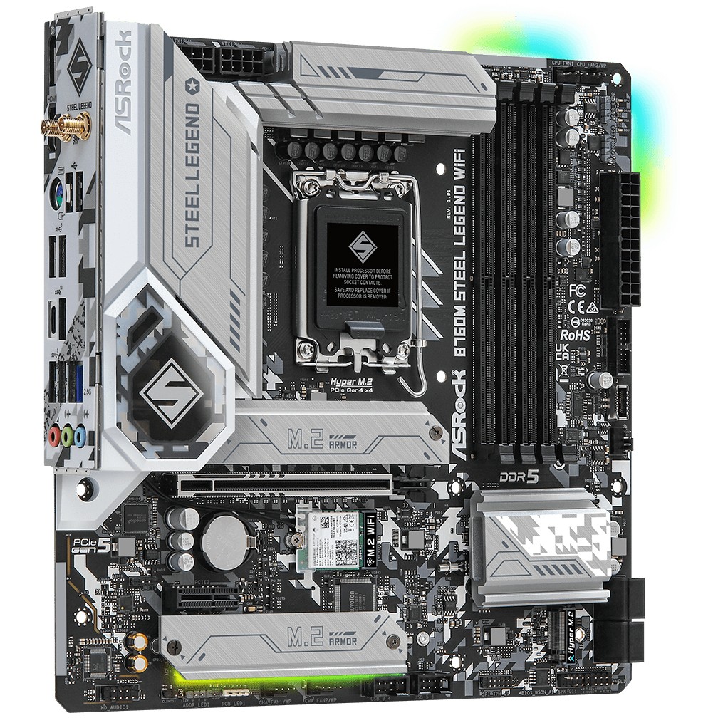 ASRock B760M Steel Legend WiFi  1700 mATX HDMI/DP       DDR5 retail