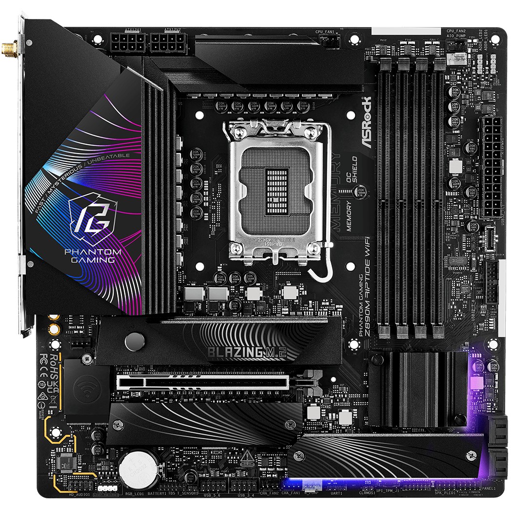 ASRock Z890M Riptide WiFi    1851 mATX HDMI/DP/USB-C DD