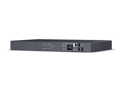 CyberPower PDU44005, Rackmount 1U, ATS PDU, Switched, ATS Eingang (2) 230V/16A IEC-320 C19, Ausgang 10A/IEC-320 C13 (12), SNMP-Netzwerkanschluss, PowerPanel Software