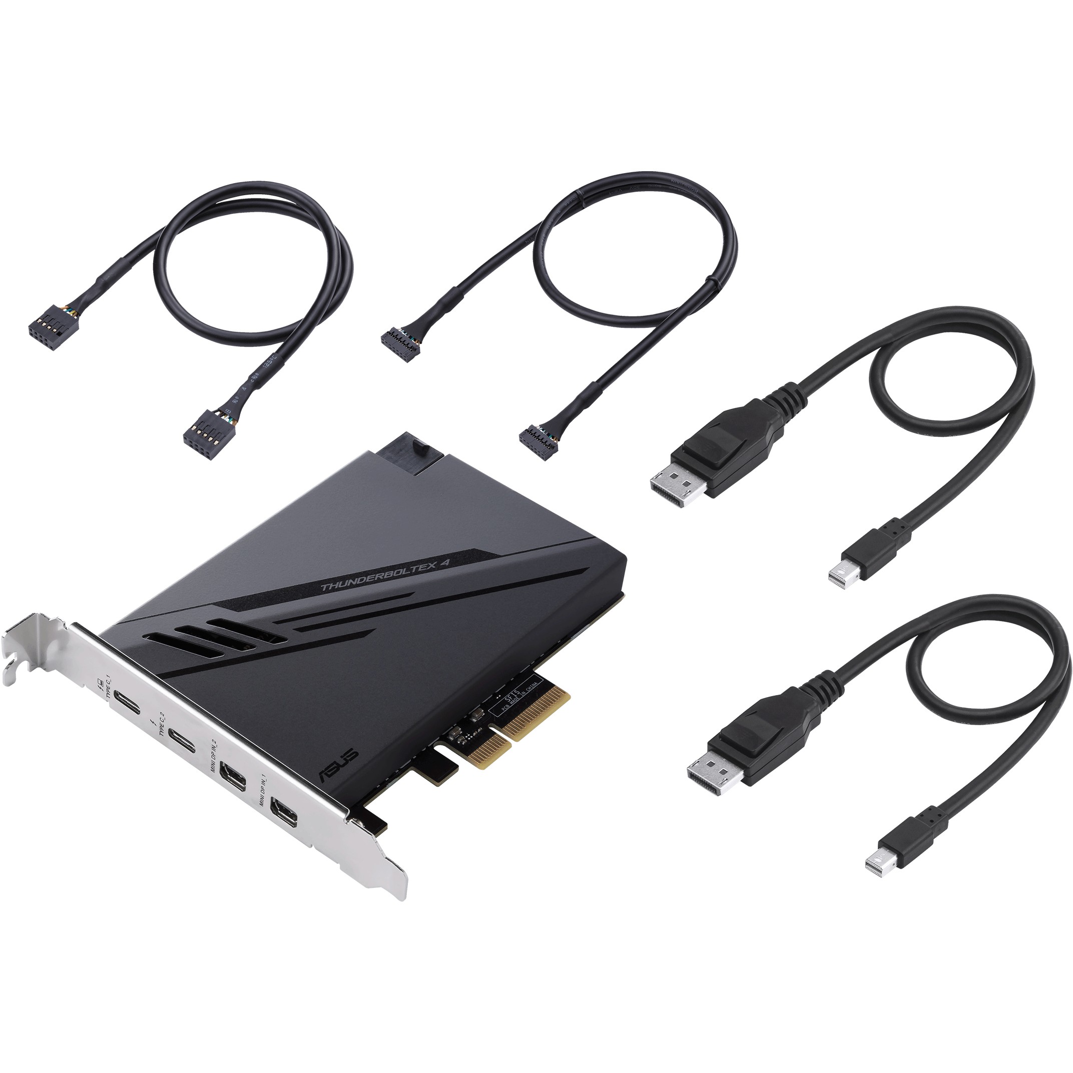 ASUS ThunderboltEX 4 Schnittstellenkarte/Adapter Eingebaut Mini DisplayPort, PCIe, Thunderbolt, USB 2.0, USB 3.2 Gen 2 (3.1 Gen 2)