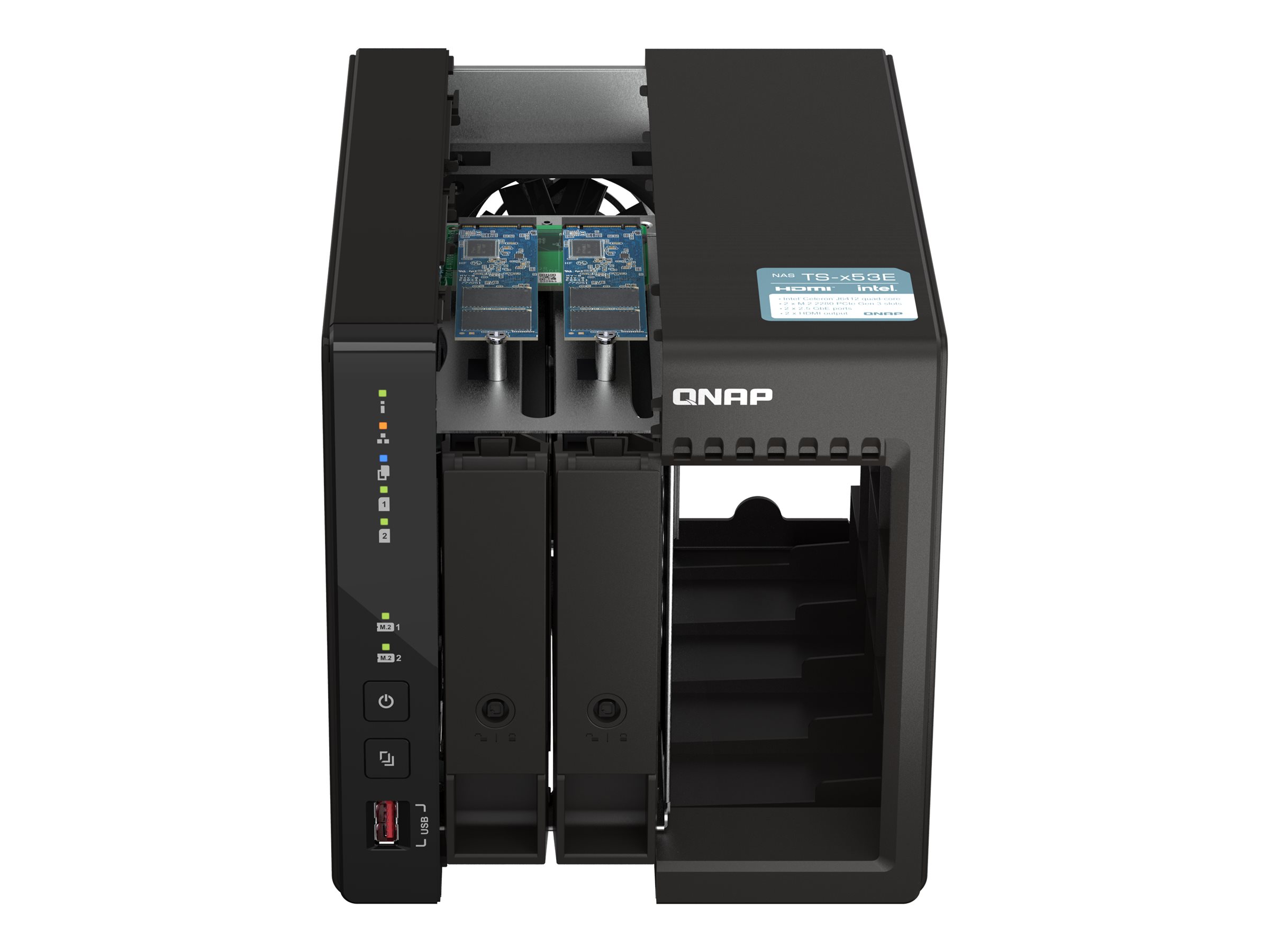 QNAP TS-253E NAS-Server 2 Schächte Intel Celeron J6412 2.6GHz SATA 6Gb/s