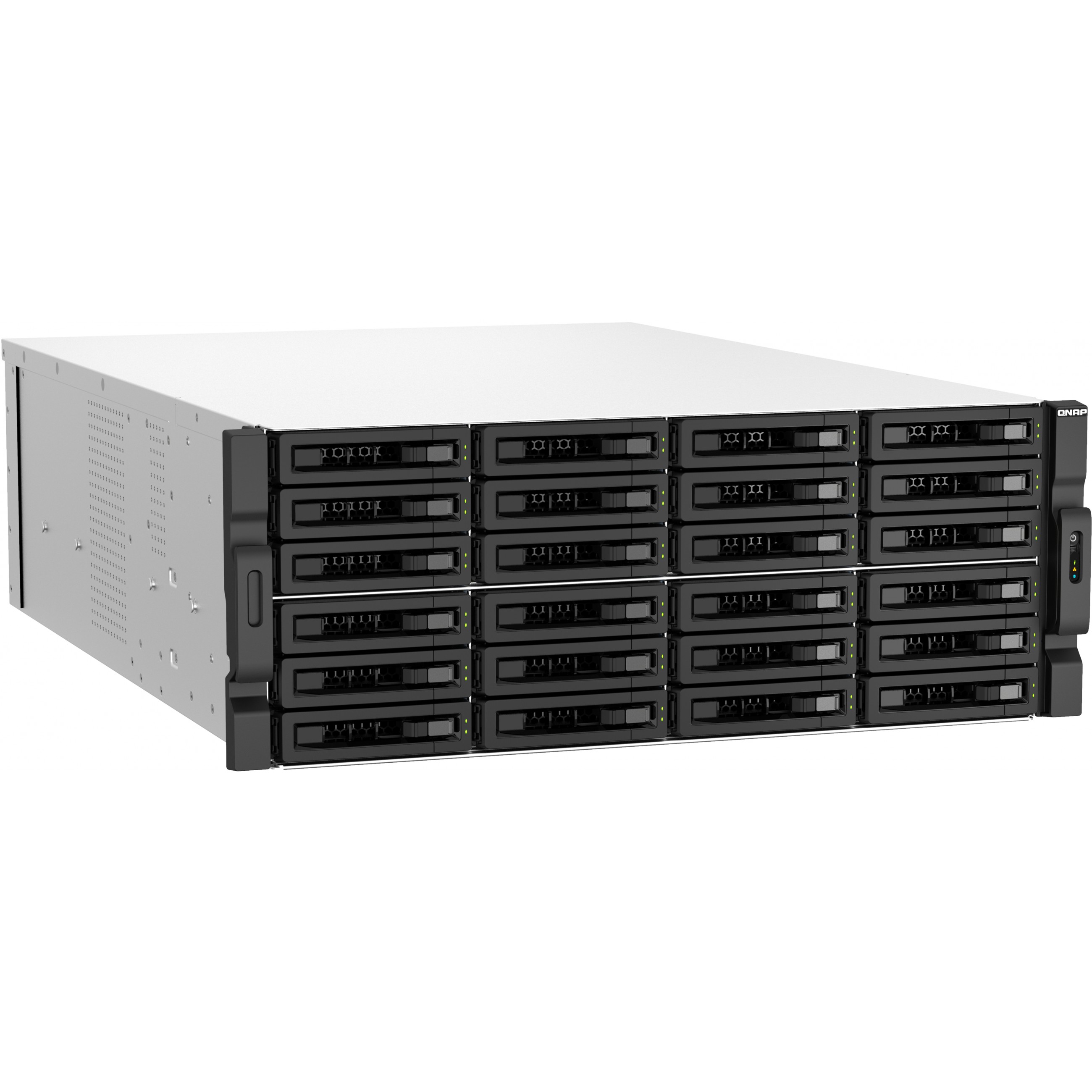 QNAP TS-H3087XU-RP NAS Rack (4U) Intel Xeon E E-2378 64 GB DDR4 QuTS hero Schwarz, Weiß