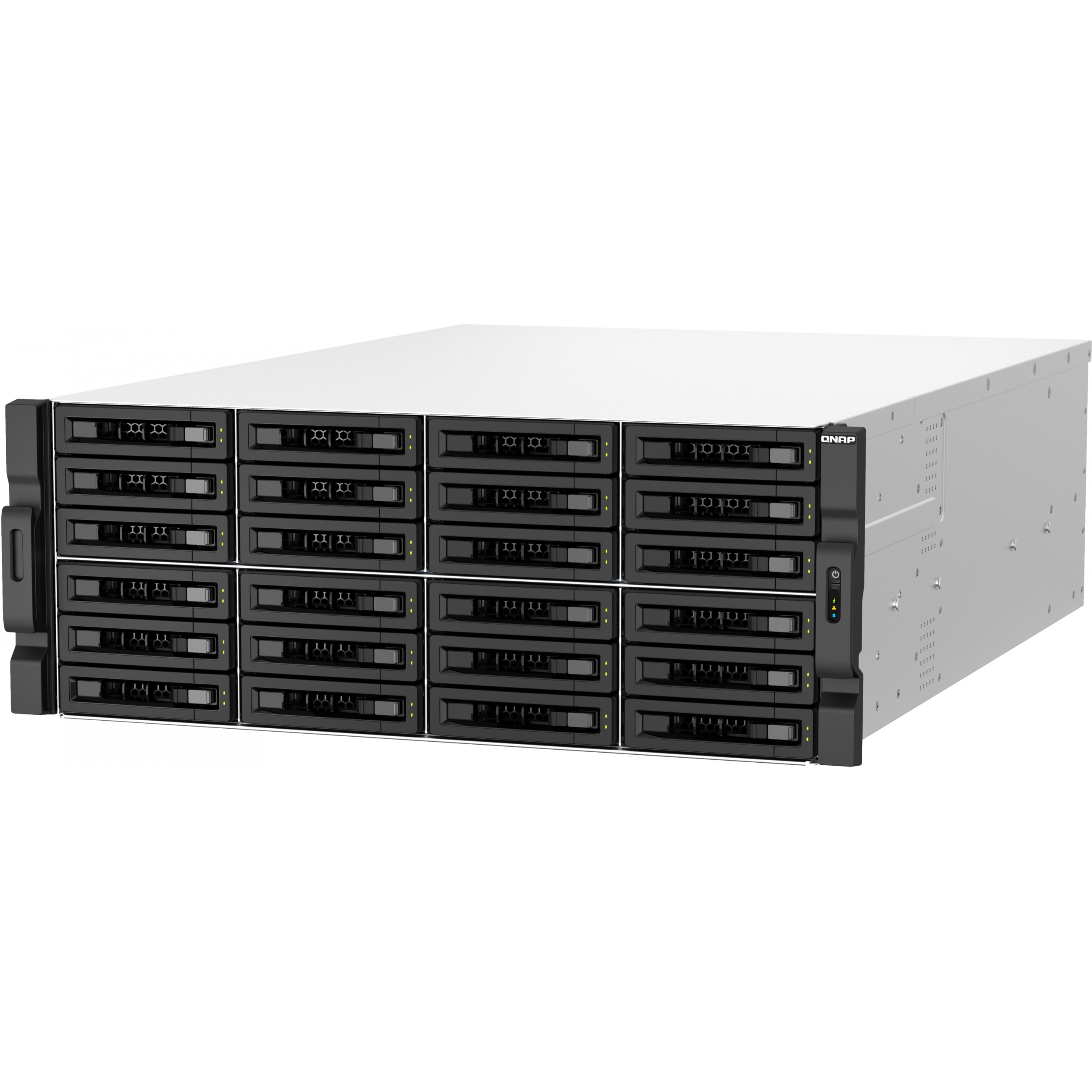 QNAP TS-H3087XU-RP NAS Rack (4U) Intel Xeon E E-2378 64 GB DDR4 QuTS hero Schwarz, Weiß