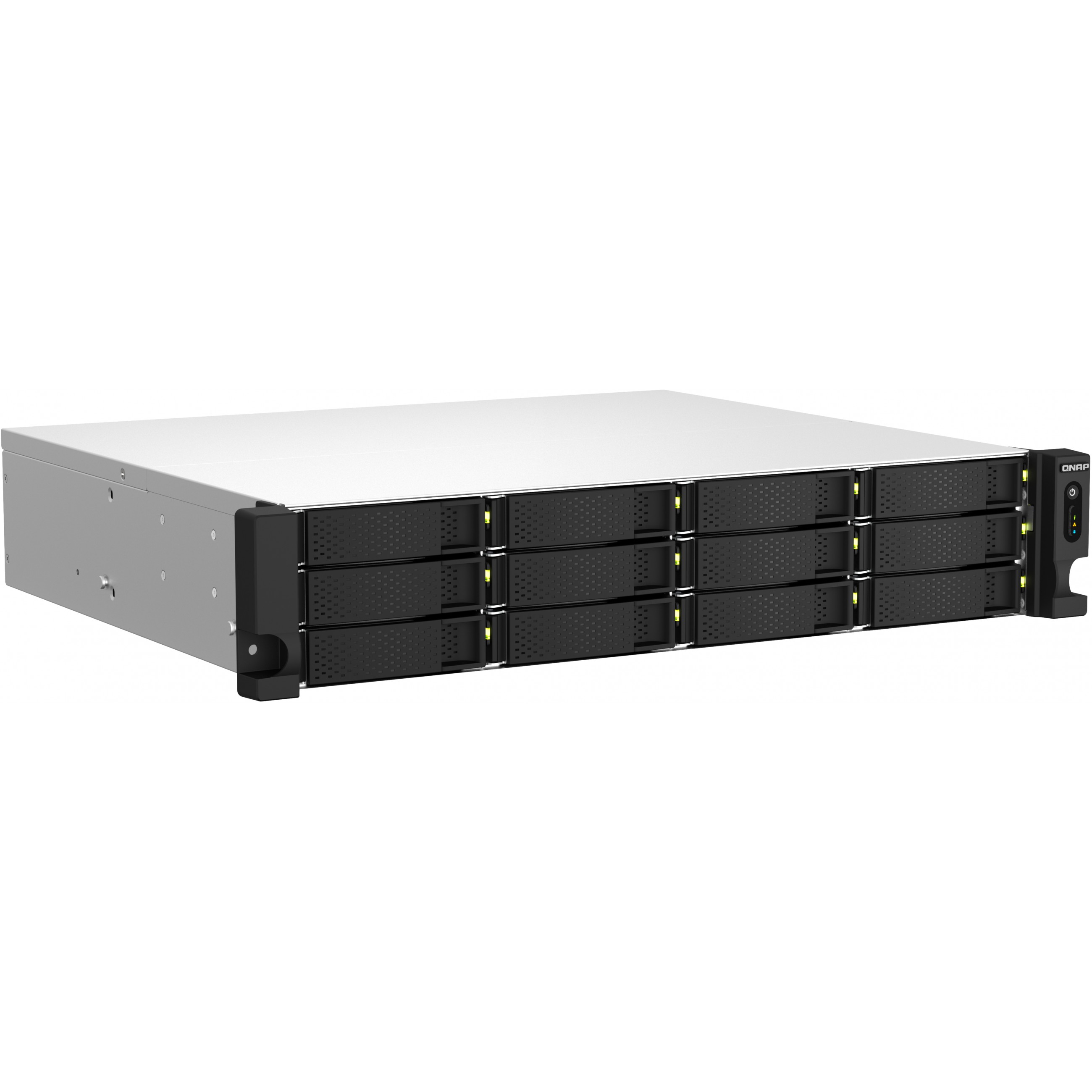 QNAP TS-1264U-RP NAS Rack (2U) 8 GB DDR4 QNAP QTS Aluminium, Schwarz