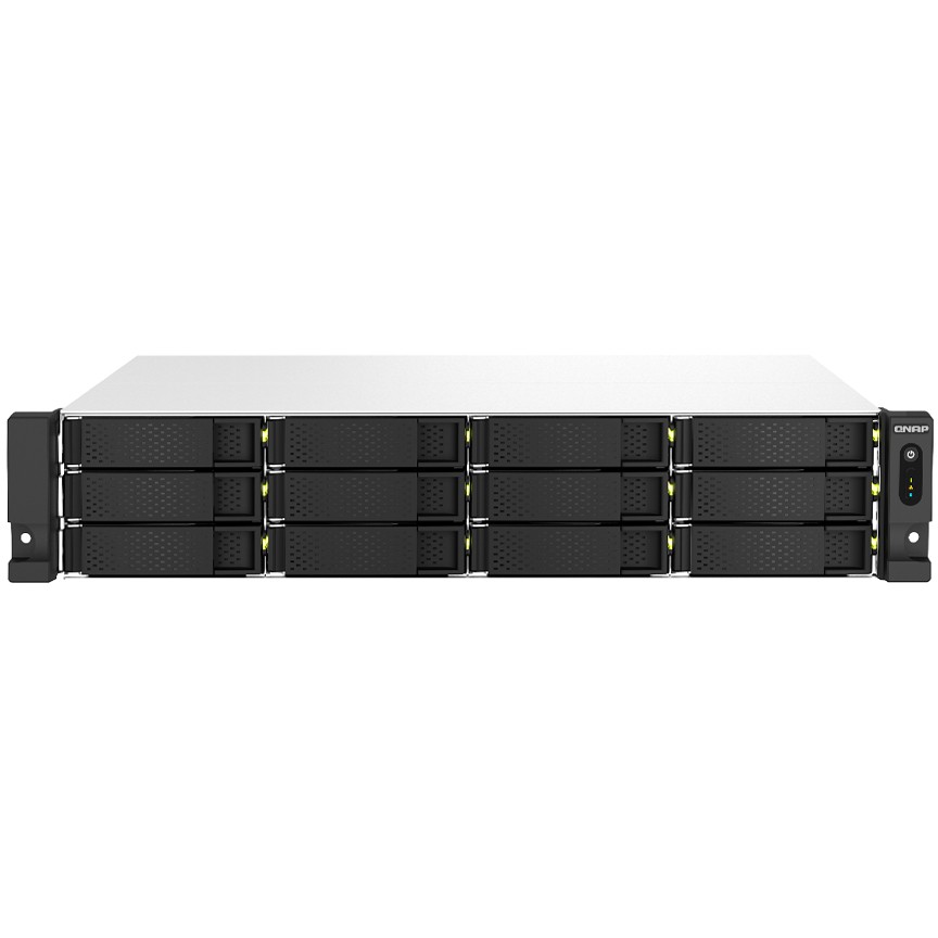 QNAP TS-1264U-RP NAS Rack (2U) 8 GB DDR4 QNAP QTS Aluminium, Schwarz