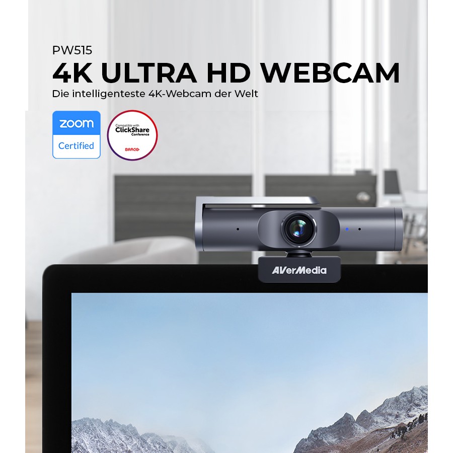 AVerMedia Webcam, Live Stream Cam 515 (PW515), 4K HDR