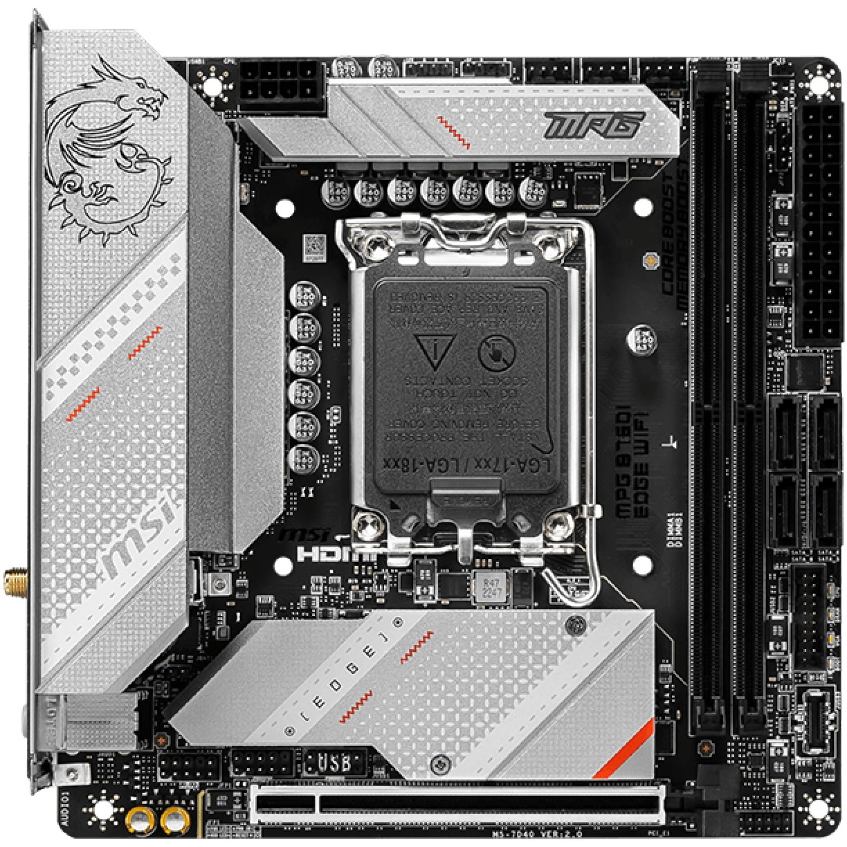MSI MPG B760I EDGE WIFI LGA1700 mITX MB