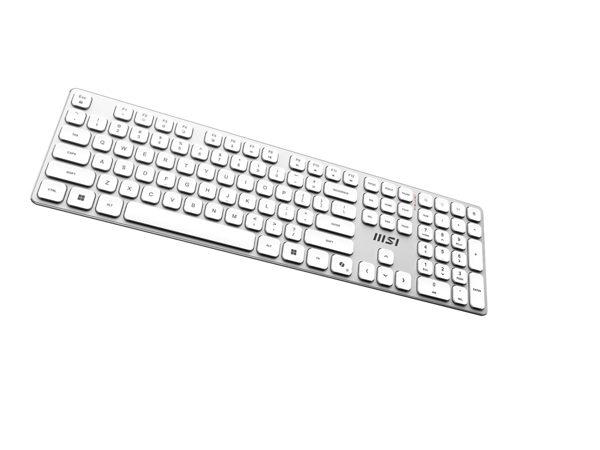 MSI FORGE K210 Combo White DE Keyboard-Maus Combo, wireless