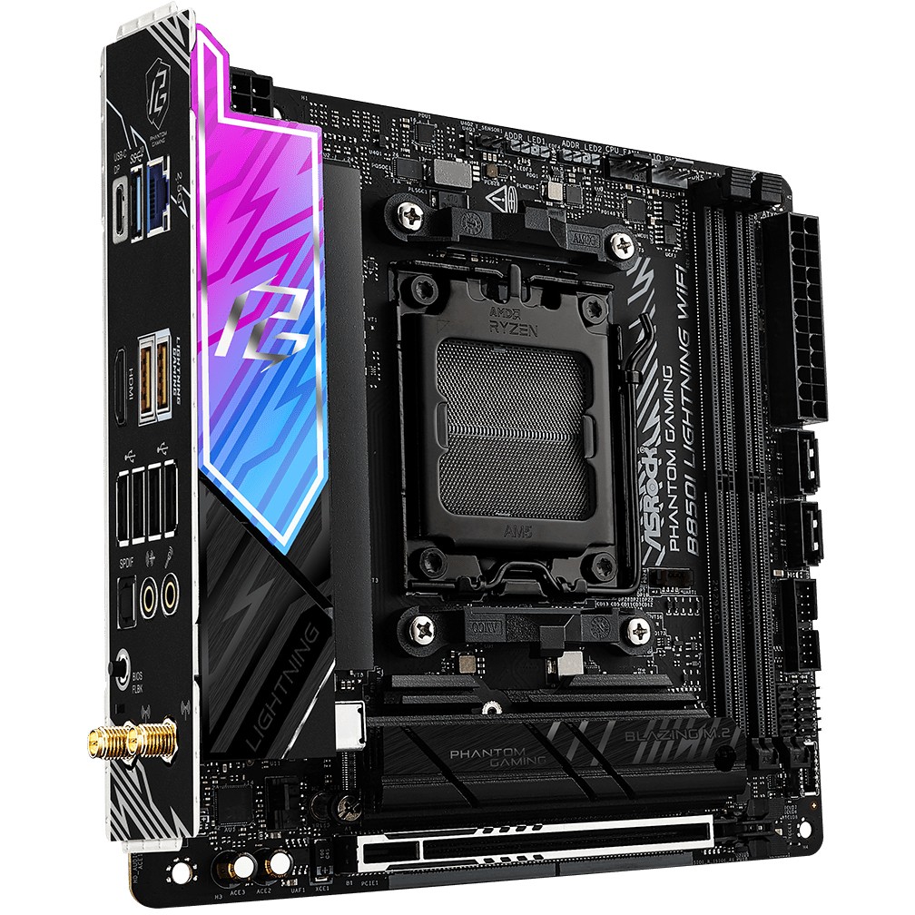 ASRock B850I Lightning WiFi      AM5 mITX HDMI/USB-C    DDR5