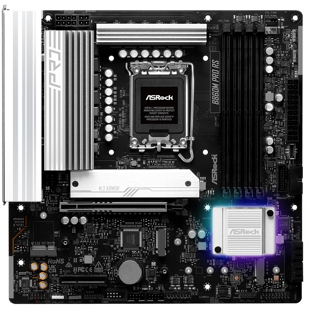 ASRock B860M Pro RS             1851 mATX HDMI/DP       DDR5