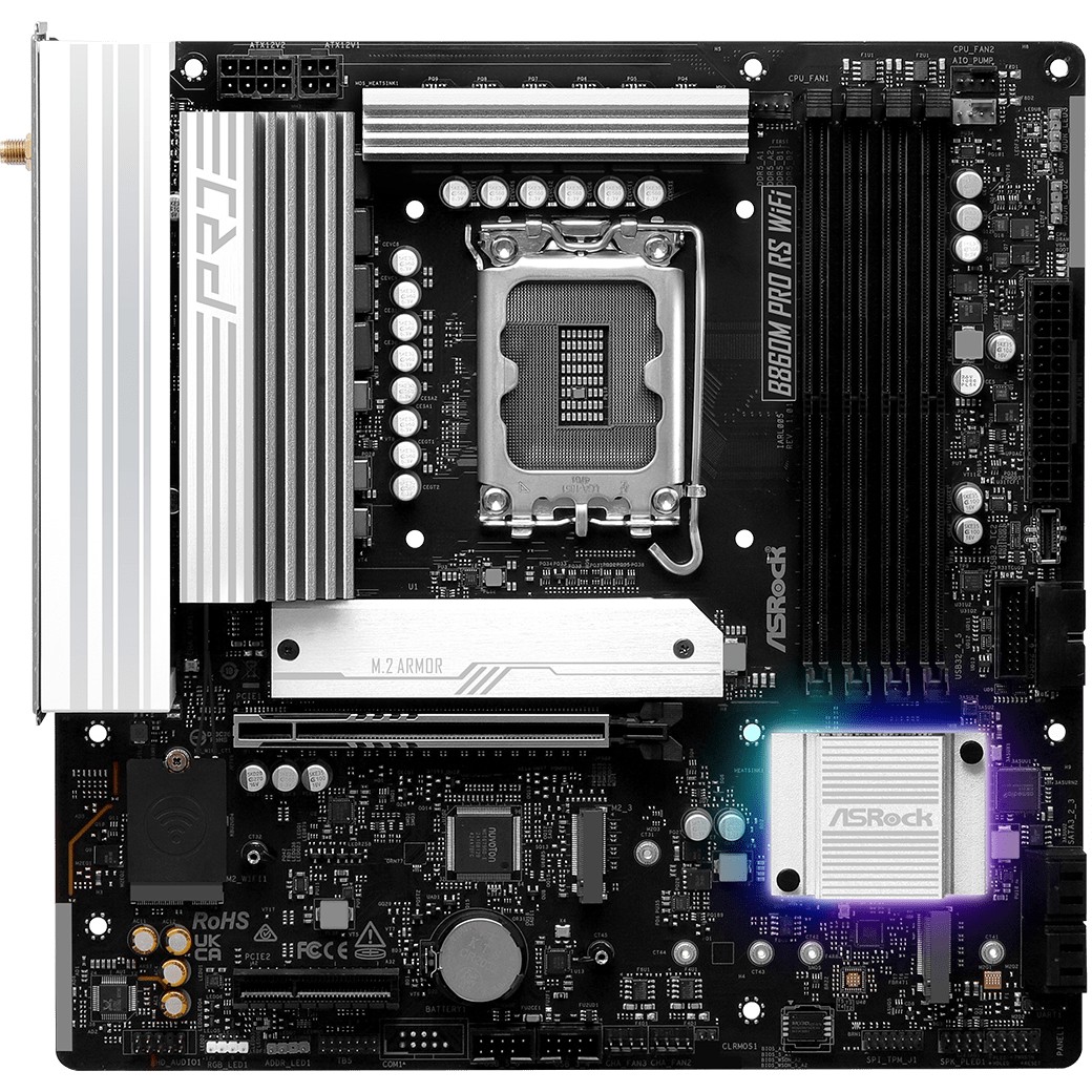 ASRock B860M Pro RS Wifi        1851 mATX HDMI/DP       DDR5