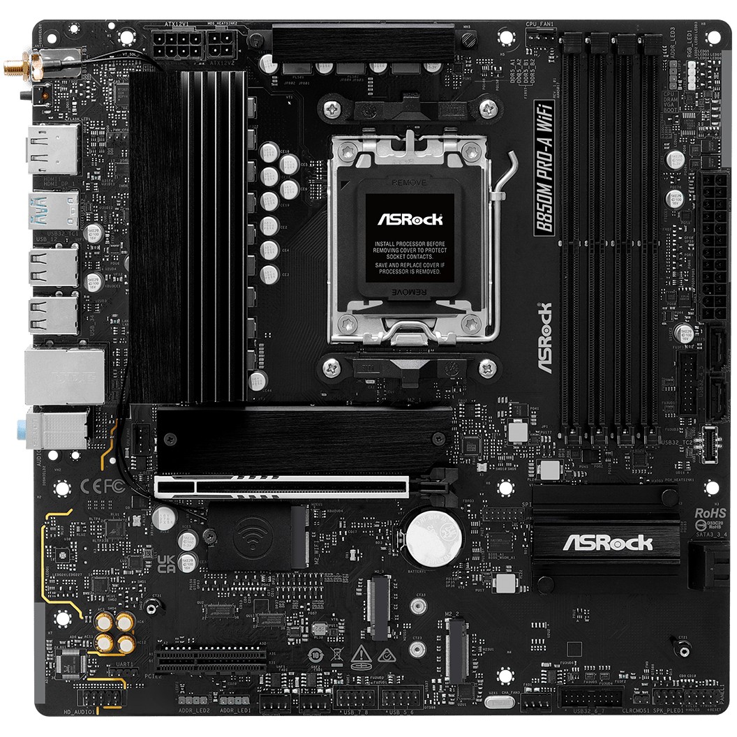 ASRock B850M Pro-A WiFi          AM5 mATX HDMI/DP       DDR5