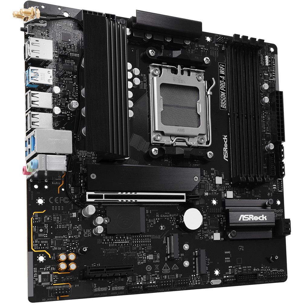 ASRock B850M Pro-A WiFi          AM5 mATX HDMI/DP       DDR5