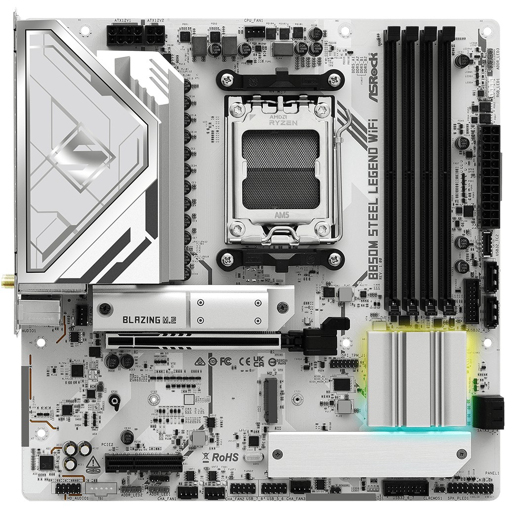 ASRock B850M Steel Legend WiFi   AM5 mATX HDMI/DP       DDR5