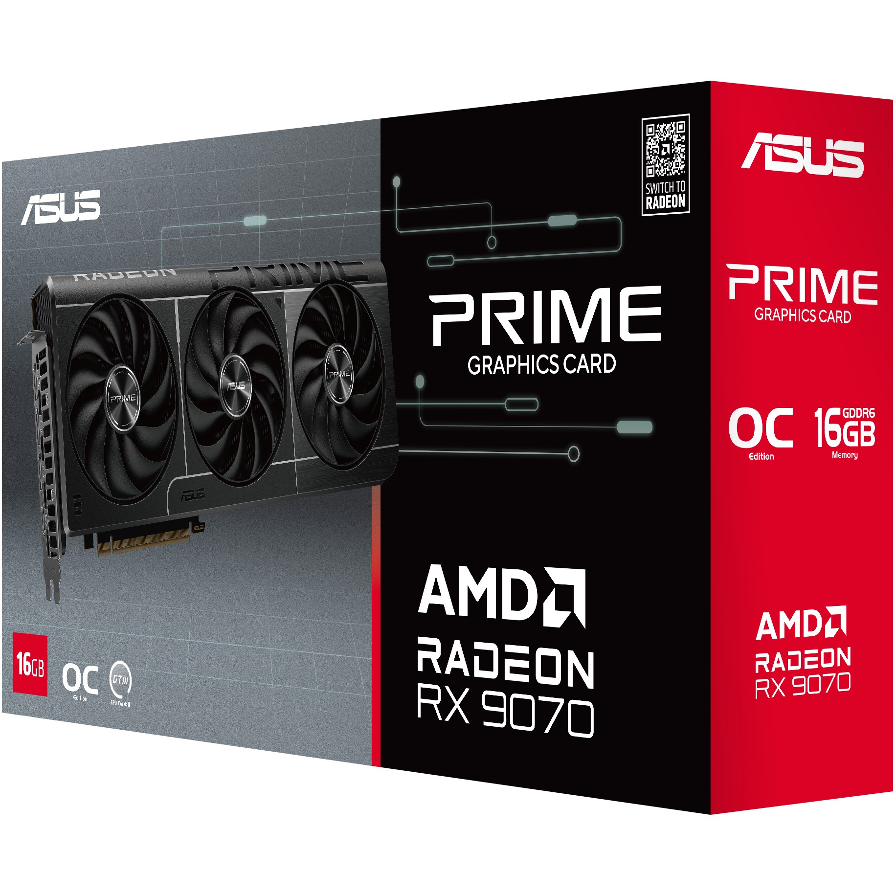 ASUS PRIME-RX9070-O16G-EVO 16GB GDDR6 HDMI DP