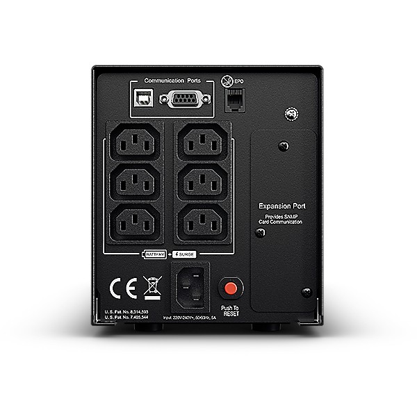 CyberPower PR750ELCD Line-Interactive USV 750VA/675W Tower, Reine Sinuswelle, AVR, LCD, Ausgang (6) IEC, RS232, USB (HID), EPO, Expansion Port für opt. Netzwerkkomunikation