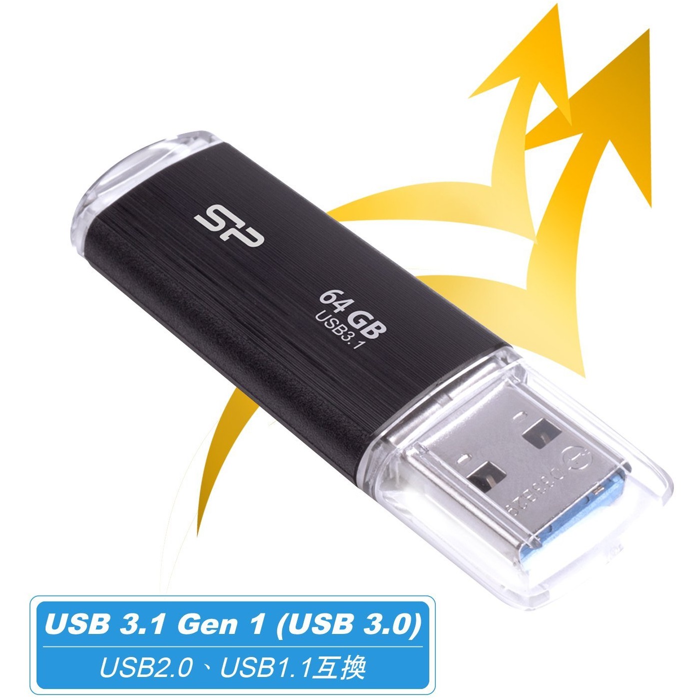 Silicon Power USB-Stick 64GB USB3.2 B02 Black