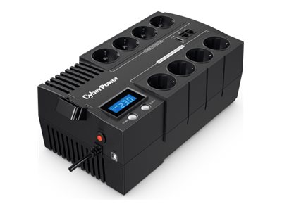 CyberPower BR1200ELCD Line-Interactive USV 1200VA/720W LCD, AVR, USB (HID), RJ45 Lan Protection, Ausgang (4+4) Schuko, USB Ladegerät
