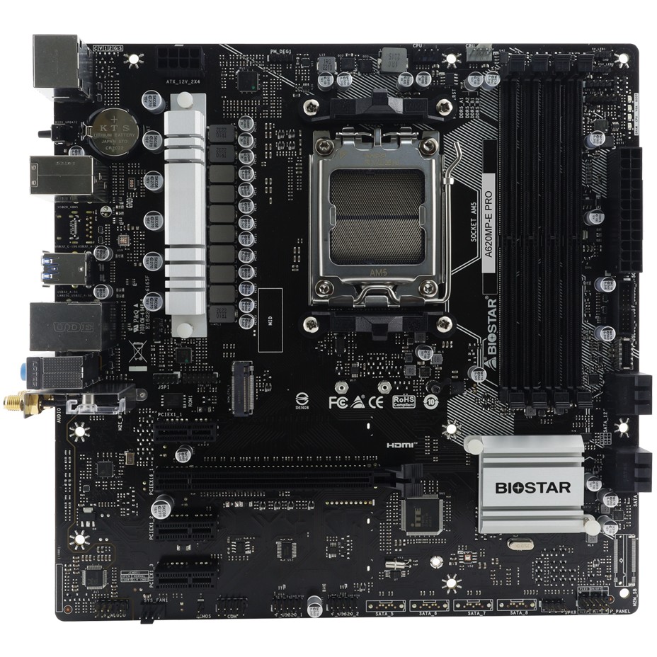 Biostar A620MP-E Pro                 (A620,AM5,mATX,DDR5)