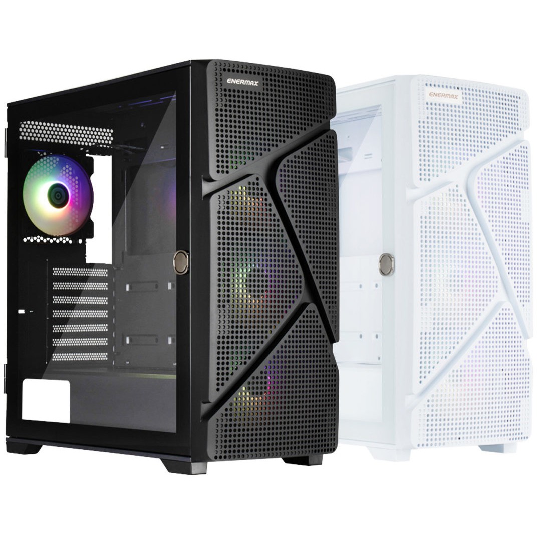 Enermax PC Case MarbleShell MS31 RGB Mid-Tower ATX White