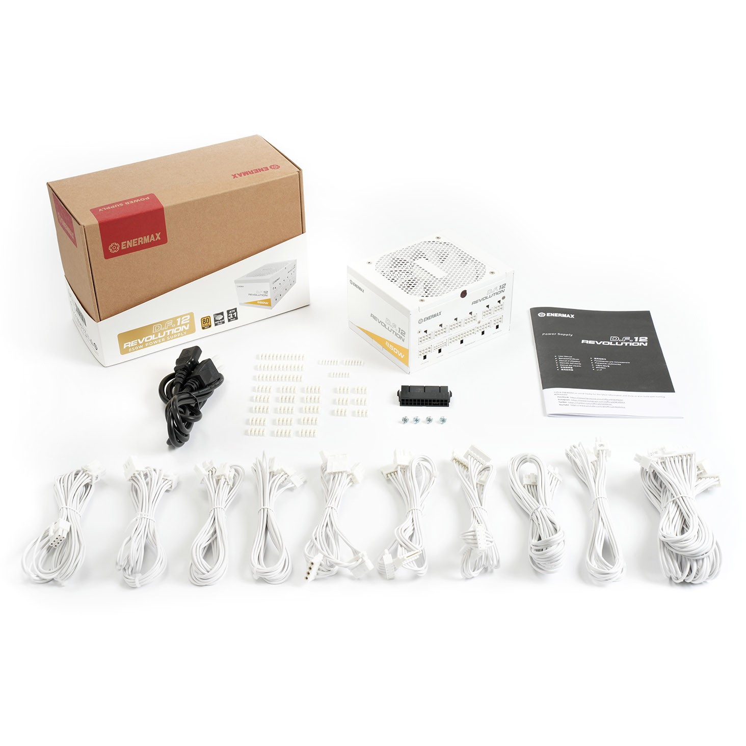 Enermax Power Supply 850W Revolution DF12 80+ Gold White