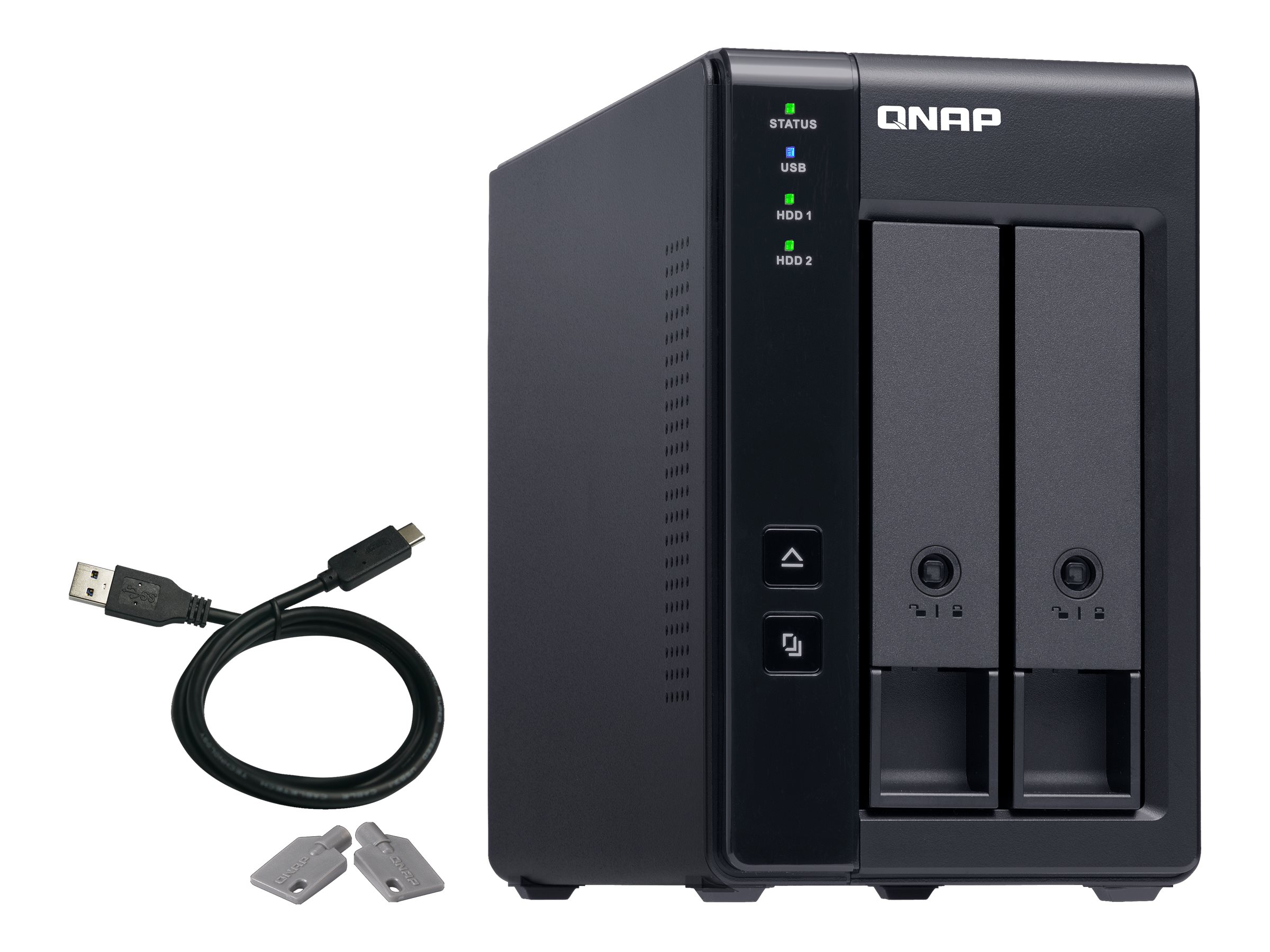 QNAP TR-002 Speicherlaufwerksgehäuse HDD / SSD-Gehäuse Schwarz 2.5/3.5
