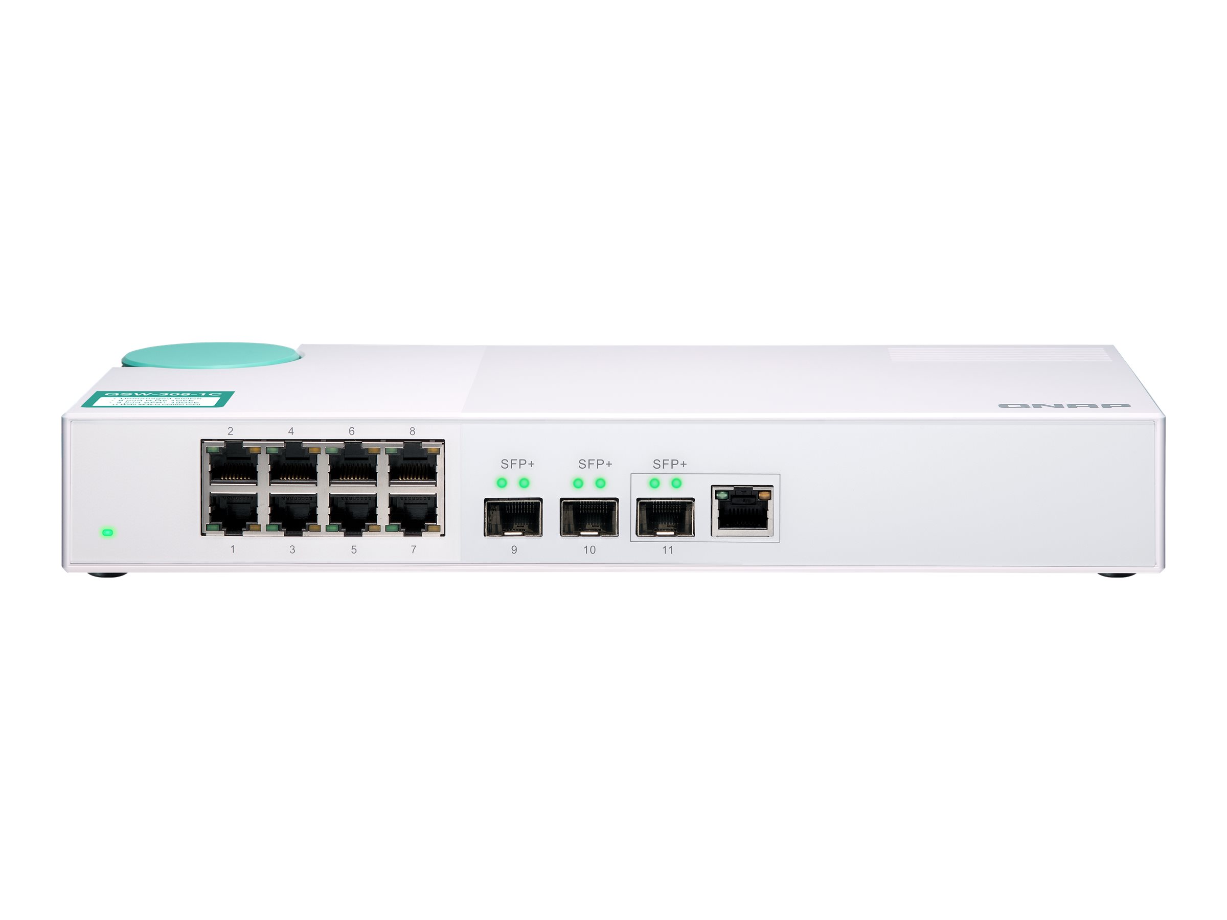 QNAP QSW-308-1C Netzwerk-Switch Unmanaged Gigabit Ethernet (10/100/1000) Weiß