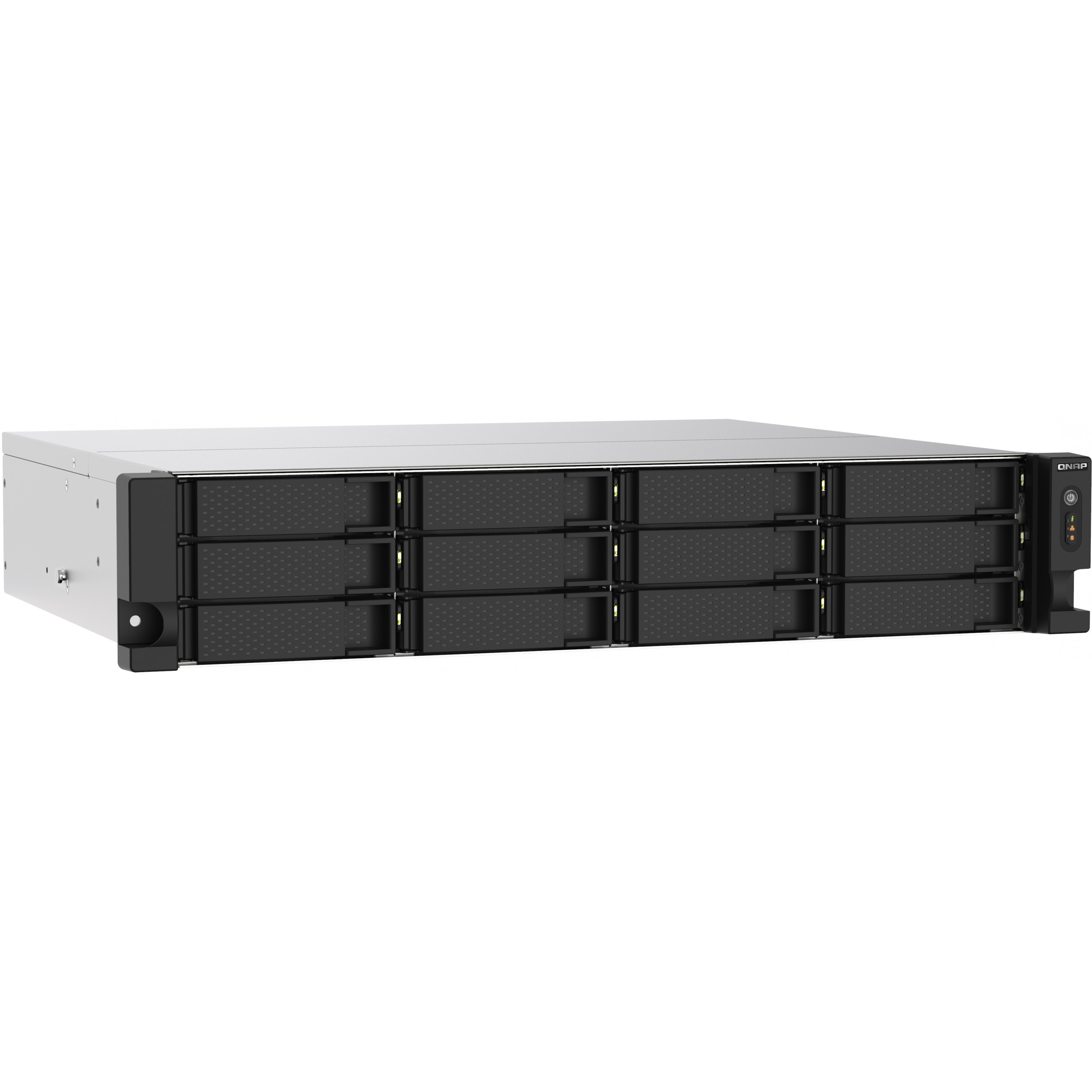 QNAP TS-1273AU-RP-8G NAS & Speicherserver Rack (2U) Ryzen Embedded V1500B 8 GB DDR4 QNAP QTS Aluminium, Schwarz