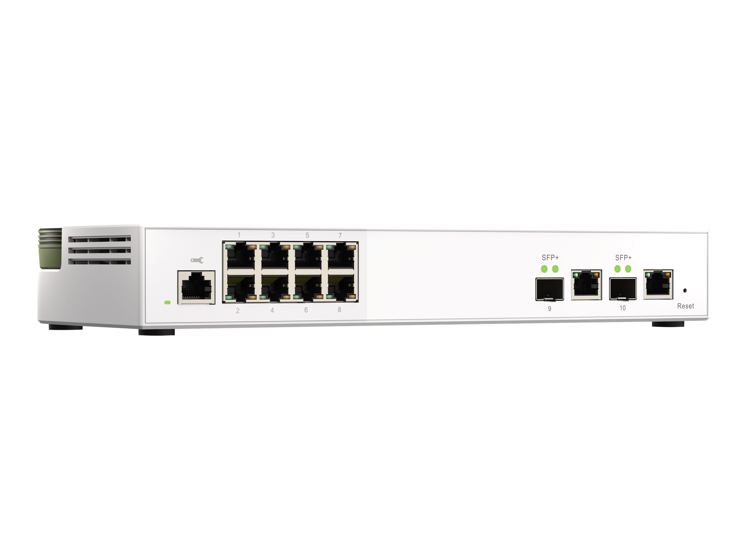 QNAP QSW-M2108-2C Netzwerk-Switch Managed L2 2.5G Ethernet (100/1000/2500) Grau, Weiß
